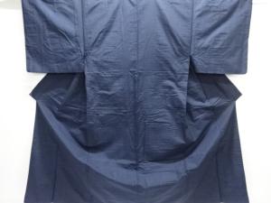 乱れ格子織出し手織り紬男物着物アンサンブル